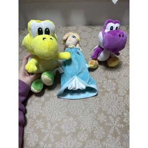 Nintendo Super Mario Stuffies Lot If 3 Rosalina, Purple Yoshi And Koopa Troopa